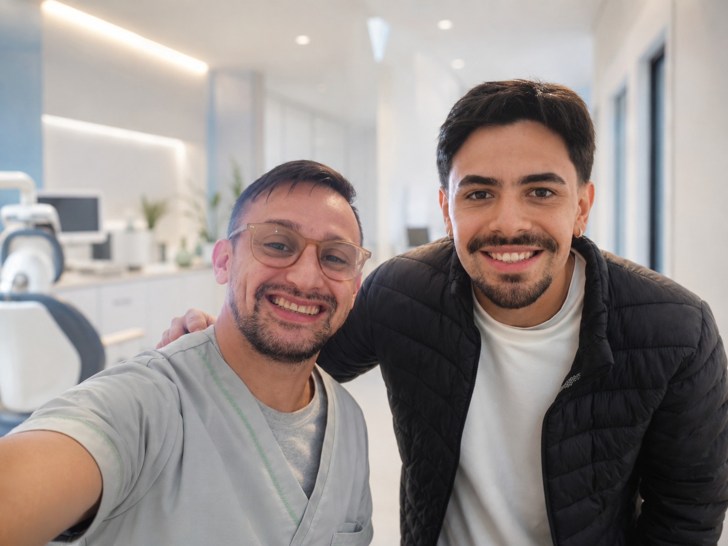 Cliente junto al Dr. Sergio Rogelio Petroni